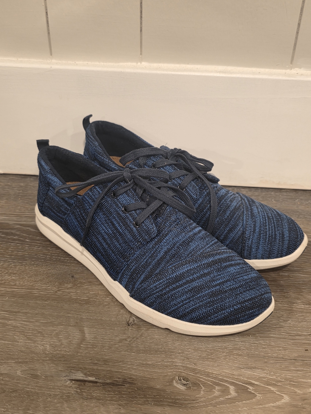 TOMS Del Rey Knit Lace Up Sneakers Women's 8.5 Blue